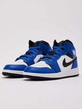 Nike Jordan 1 Low Sneakers Royal Blue Black Kids 6 Youth